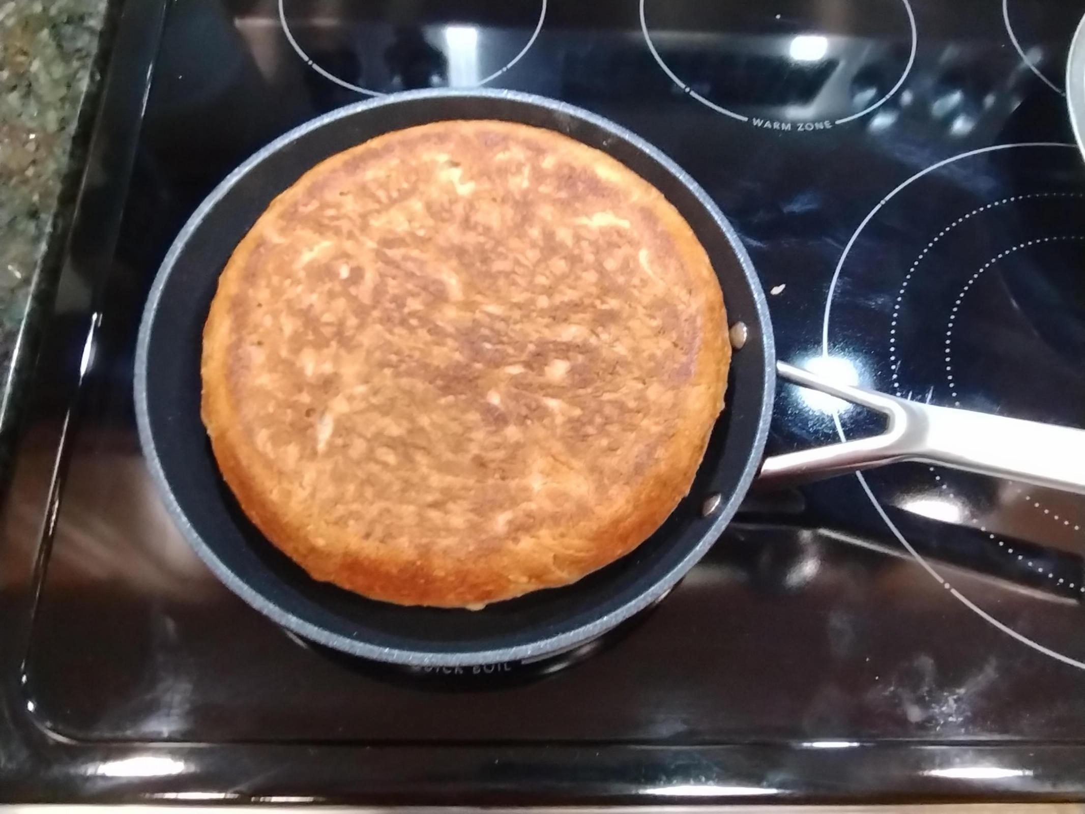 "Bottom", just after flipping. Continued to cook 15 min on low, lid off. 